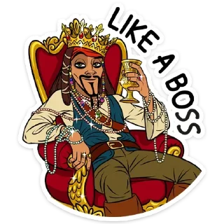 😎 emoji Капитан Джек Воробей @stickerdom Telegram sticker 24 of 32