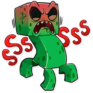 😡 emoji Майнкрафт @stickerdom Telegram sticker 11 of 35