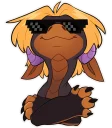 😎 emoji Zazush the Dragonkey(wtf) Telegram sticker 8 of 22