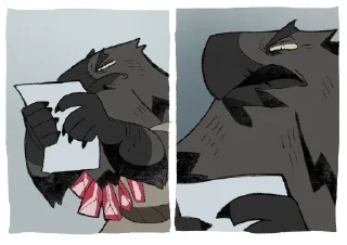 😫 emoji Skage the Brave Telegram sticker 14 of 38