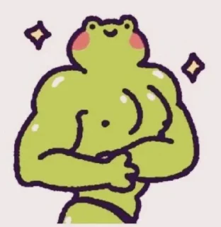 💪 emoji Frog swimming in champagne Telegram sticker 18 of 89