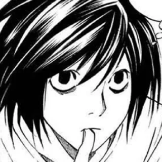 🤔 emoji Death Note L Telegram sticker 9 of 29