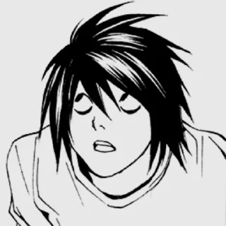 🙄 emoji Death Note L Telegram sticker 10 of 29