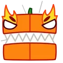 😬 emoji Pumpkin Cube Telegram sticker 11 of 22