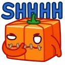 🤫 emoji Pumpkin Cube Telegram sticker 17 of 22