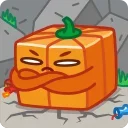 😒 emoji Pumpkin Cube Telegram sticker 15 of 22