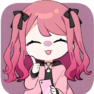 ☝ emoji Пинк-чан @nyasticks Telegram sticker 16 of 25