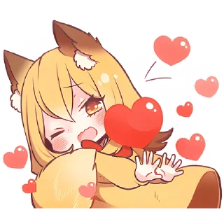 ❤️ emoji Лиса-чан @Nyasticks Telegram sticker 24 of 41