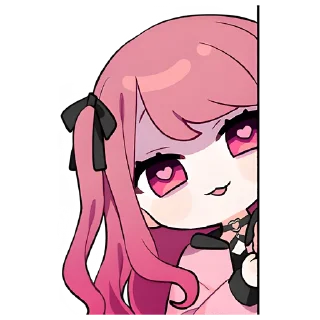 😏 emoji Пинк-чан @nyasticks Telegram sticker 20 of 25