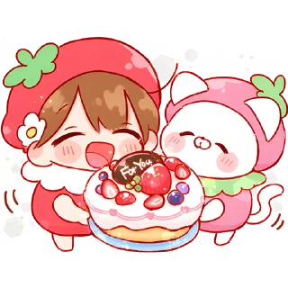 🎂 emoji Ичиго-чан @Nyasticks Telegram sticker 11 of 33