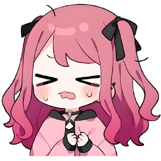 😒 emoji Пинк-чан @nyasticks Telegram sticker 7 of 25