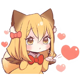 😘 emoji Лиса-чан @Nyasticks Telegram sticker 15 of 41