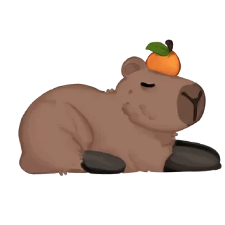 😌 emoji Долина Капібар | capyland.net Telegram sticker 10 of 17