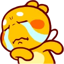 😭 emoji QooBee Agapi :: @line_stickers Telegram sticker 9 of 40