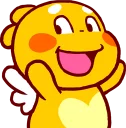 🤗 emoji QooBee Agapi :: @line_stickers Telegram sticker 14 of 40