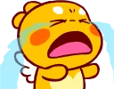 😭 emoji QooBee Agapi :: @line_stickers Telegram sticker 6 of 40