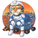😔 emoji Cosmic Tiger Telegram sticker 12 of 25