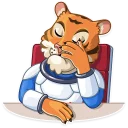 🤦 emoji Cosmic Tiger Telegram sticker 7 of 25