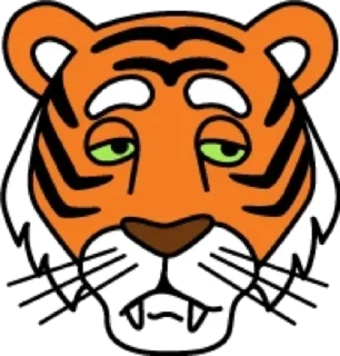 😒 emoji Tiger @stickersb2b Telegram sticker 17 of 20