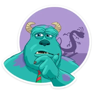 🤔 emoji Джеймс П. Салливан (@TgSticker) Telegram sticker 20 of 40