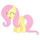 😅 emoji fluttershy Telegram sticker 18 of 35