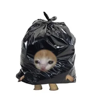 🗑 emoji грустный кот Telegram sticker 15 of 44