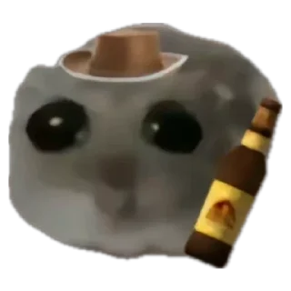 🤠 emoji грустный хомяк Telegram sticker 17 of 30