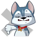 👎 emoji Archie the Dog Telegram sticker 11 of 21