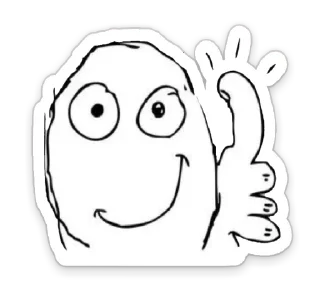 👍 emoji Trollface Telegram sticker 13 of 24