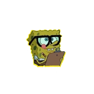 🤓 emoji Губка Боб Telegram sticker 8 of 16