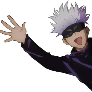 👋 emoji Satoru Gojo Telegram sticker 6 of 34