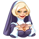 😈 emoji Naughty Nun Telegram sticker 18 of 30