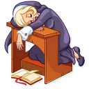 😴 emoji Naughty Nun Telegram sticker 14 of 30