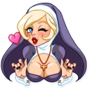 😘 emoji Naughty Nun Telegram sticker 2 of 30