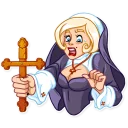 😰 emoji Naughty Nun Telegram sticker 21 of 30