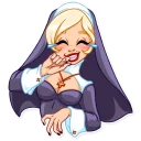 😂 emoji Naughty Nun Telegram sticker 1 of 30