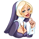 😏 emoji Naughty Nun Telegram sticker 15 of 35