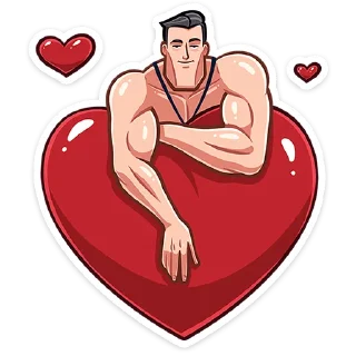❤️ emoji Чад :: @stickroom Telegram sticker 6 of 48