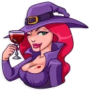 😉 emoji Morgana the Witch Telegram sticker 15 of 25