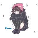 Sticker from Anime Animated Girl @stickersb2b