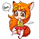 🤔 emoji Alice Fox Telegram sticker 12 of 30