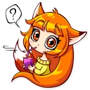 ❓ emoji Alice Fox Telegram sticker 15 of 30