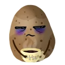 😴 emoji Potato Telegram sticker 14 of 53