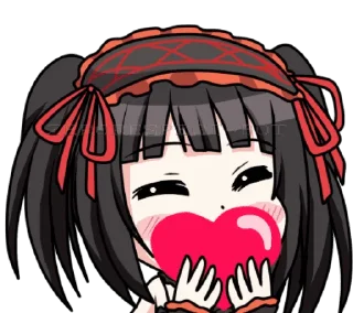 ❤️ emoji Kurumi (artist zephylyne) Telegram sticker 1 of 46