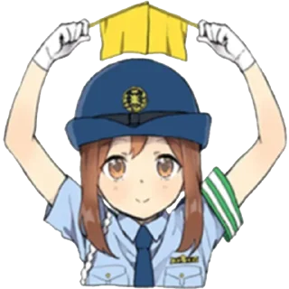 ❤️ emoji Police Girlfriend @anime_stickerr Telegram sticker 9 of 14