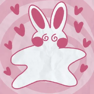 🥰 emoji peachy bunny by @peachytatts Telegram sticker 8 of 55