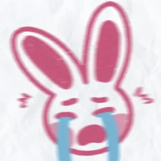 😭 emoji peachy bunny by @peachytatts Telegram sticker 19 of 55