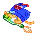 🍾 emoji A Cat in a Hat Telegram sticker 13 of 21