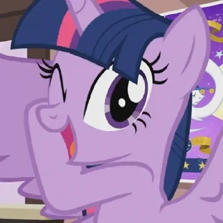 🤭 emoji Twilight | @MyLittlePony_bots Telegram sticker 23 of 120