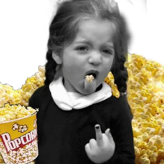 🖕 emoji Попкорн Крис Telegram sticker 18 of 23